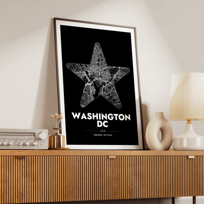 Washington DC Star Map Poster