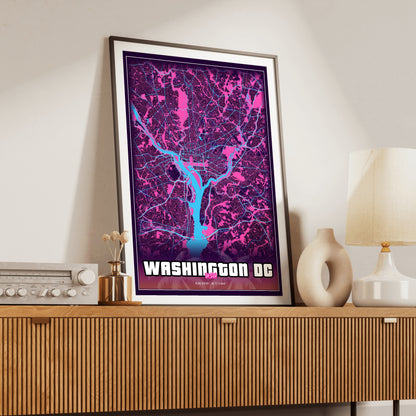Washington DC GTA Map Poster
