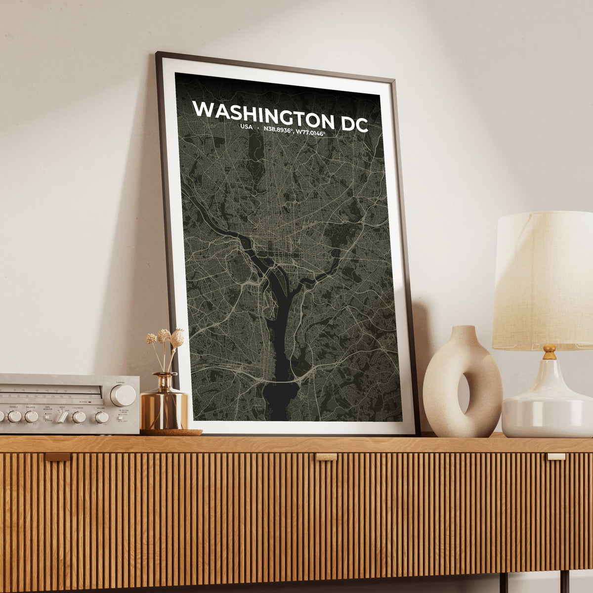 Washington DC Sable Map Poster