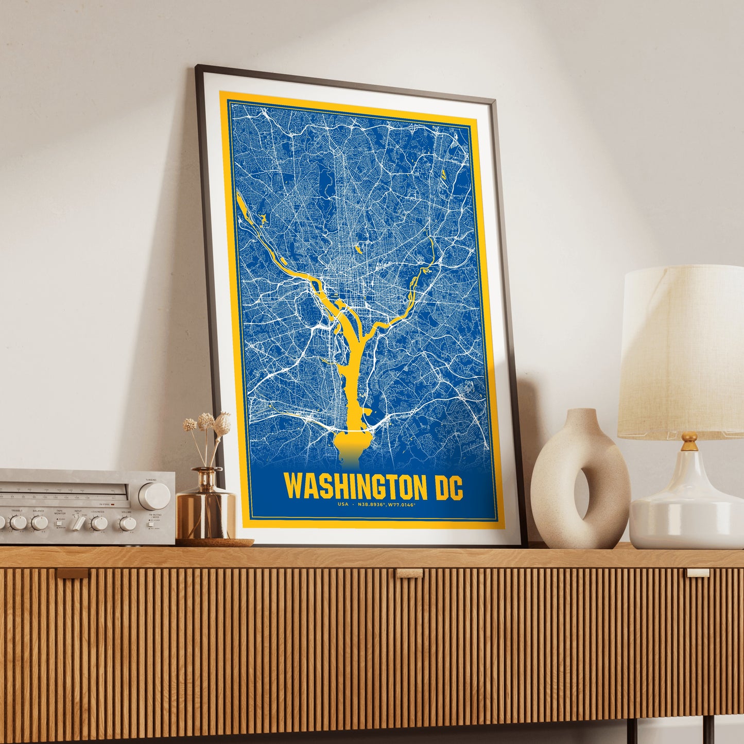 Washington DC Blockbuster Map Poster