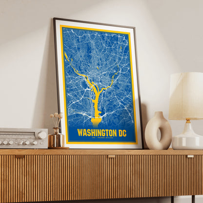Washington DC Blockbuster Map Poster