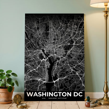 Washington DC Elegant Map Poster