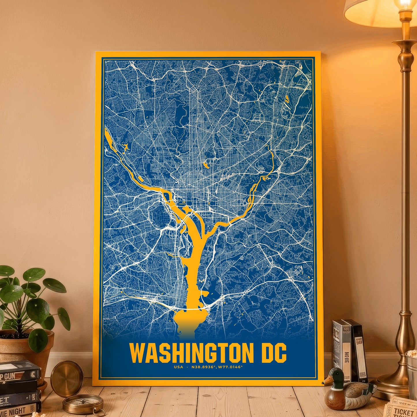 Washington DC Blockbuster Map Poster