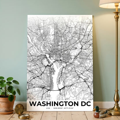 Washington DC Elegant Map Poster