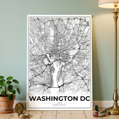 Washington DC Modern Map Poster