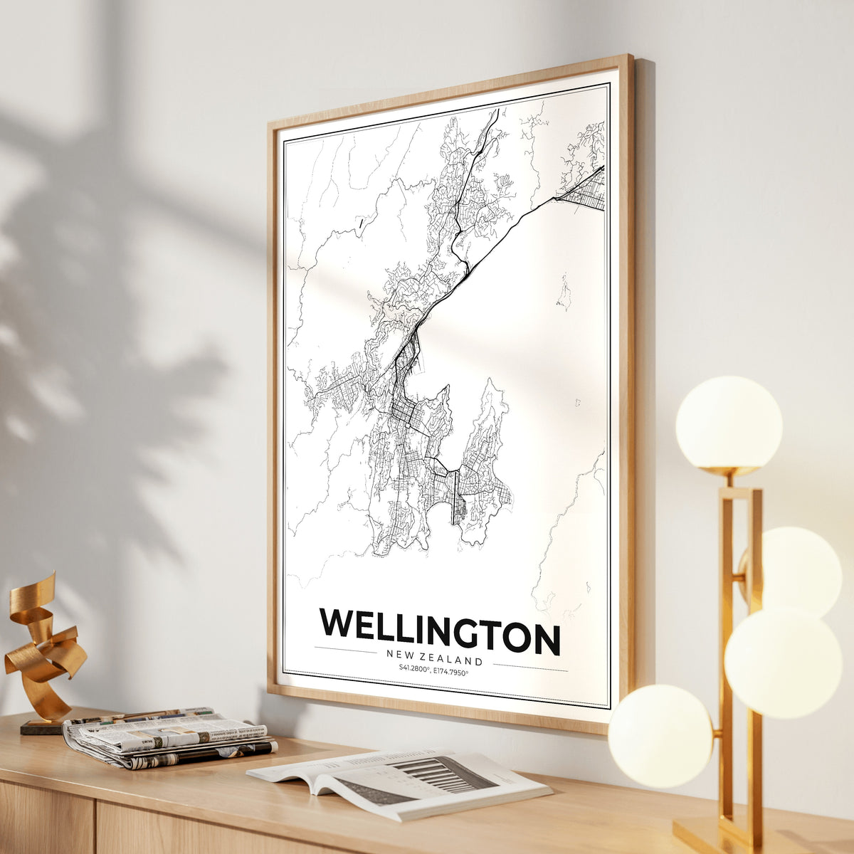 Wellington Modern Map Poster