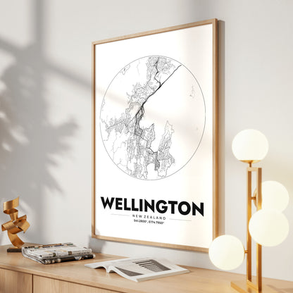 Wellington Spot Map Poster