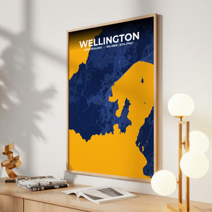 Wellington Ink Map Poster
