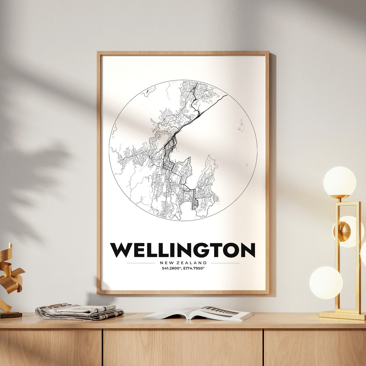Wellington Spot Map Poster