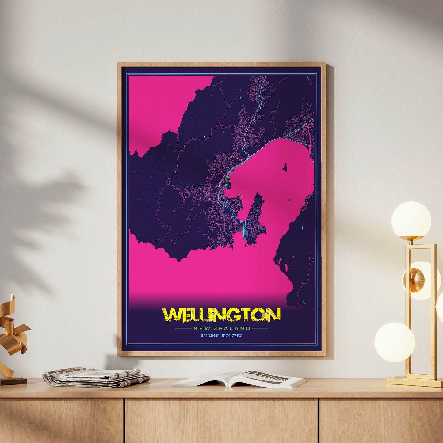 Wellington Cyberpunk Map Poster