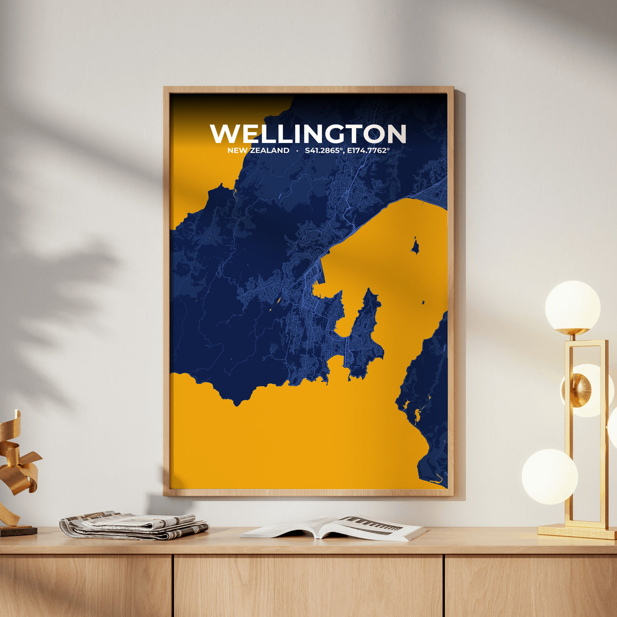 Wellington Ink Map Poster