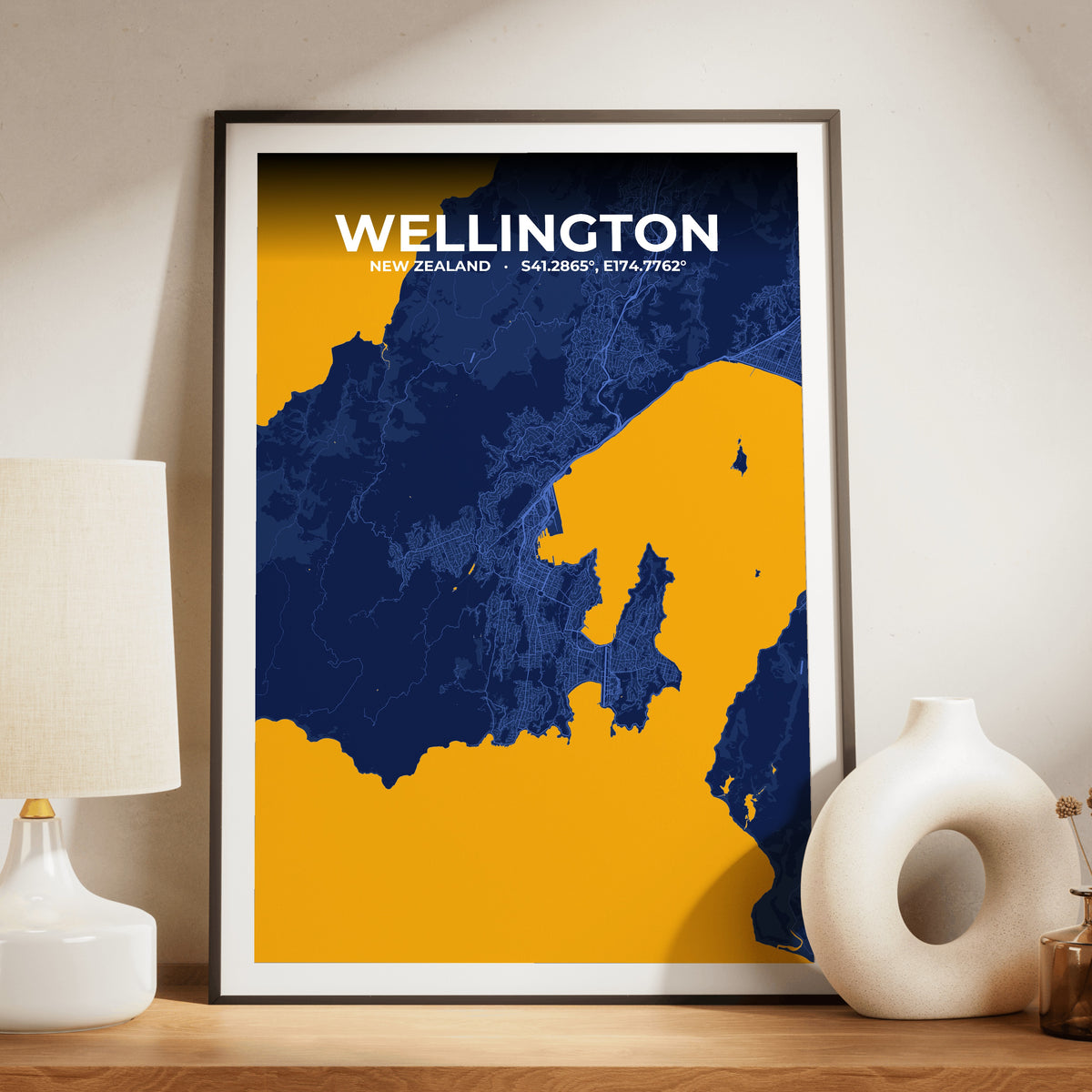 Wellington Ink Map Poster