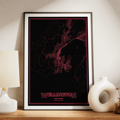 Wellington Phosphor Map Poster - System Alert