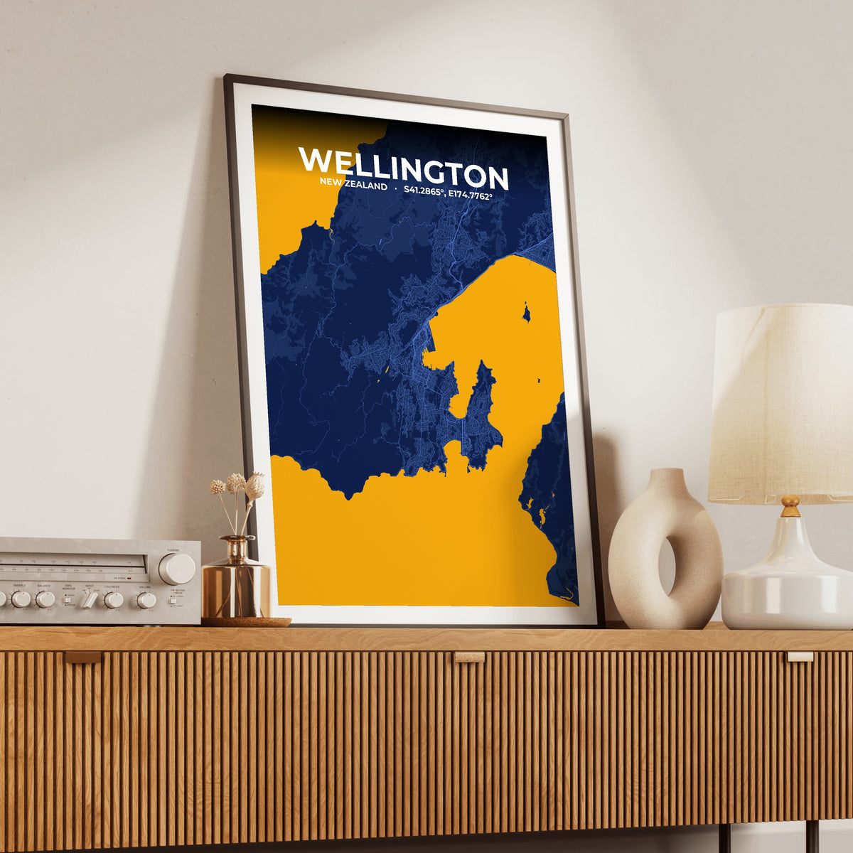 Wellington Ink Map Poster