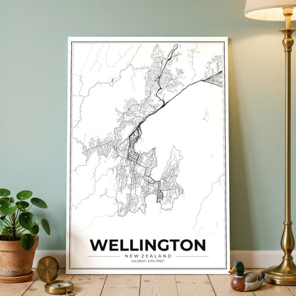 Wellington Modern Map Poster