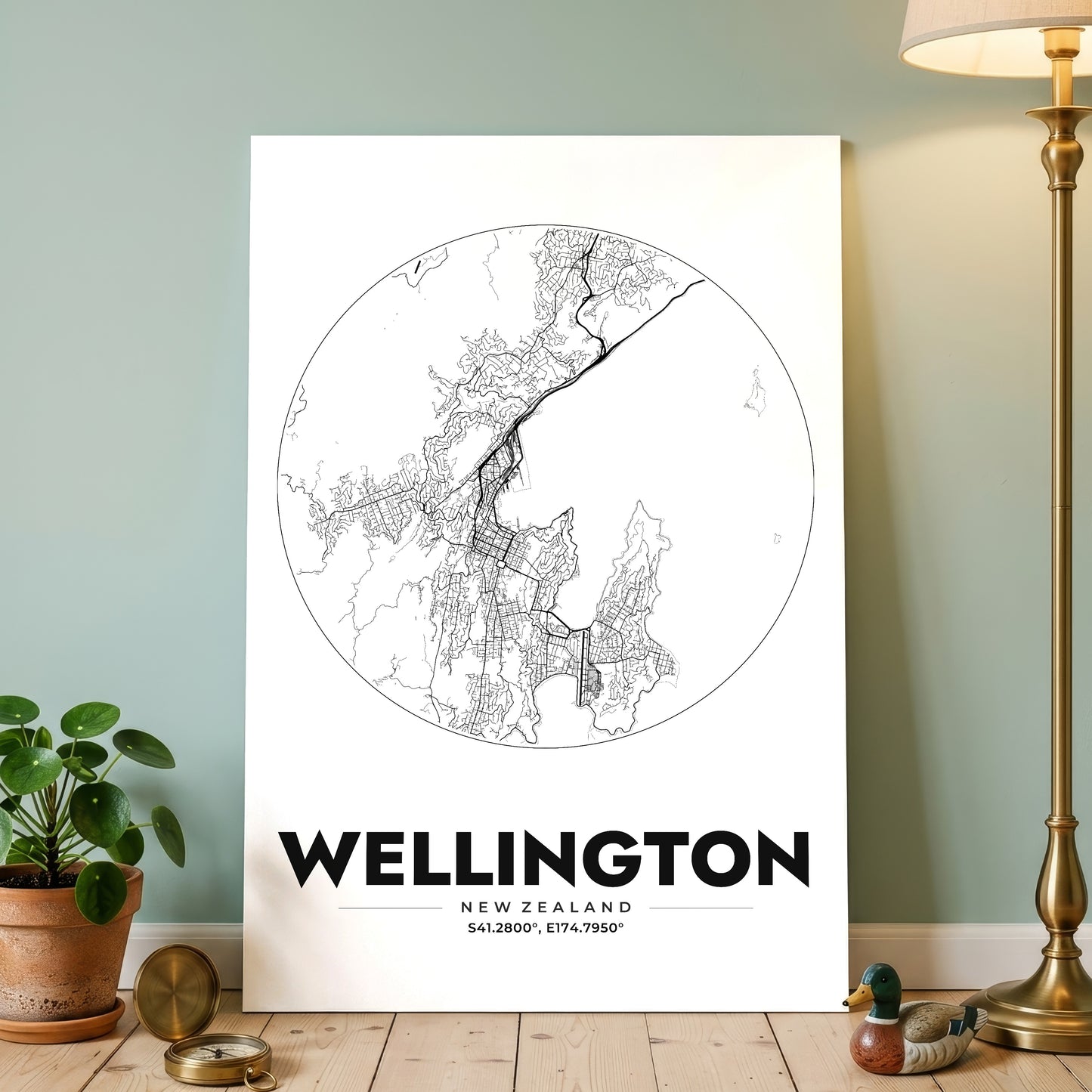 Wellington Spot Map Poster