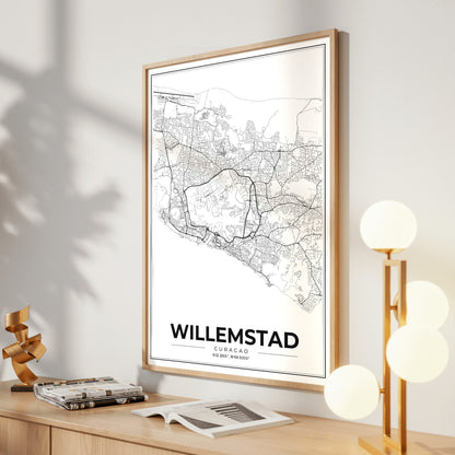 Willemstad Modern Map Poster