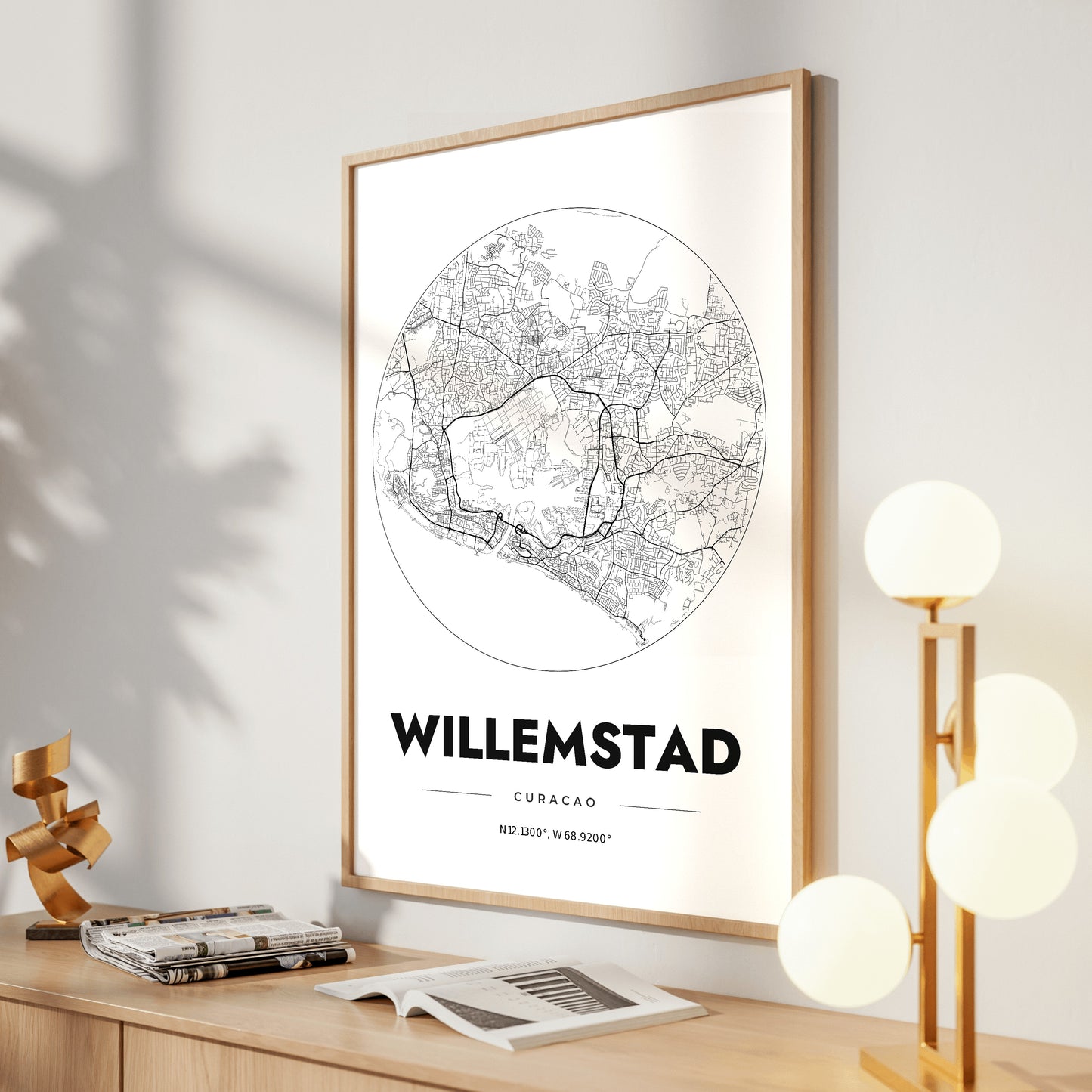 Willemstad Spot Map Poster