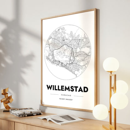 Willemstad Spot Map Poster