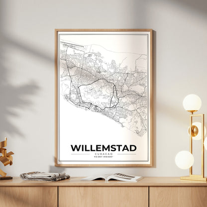 Willemstad Modern Map Poster