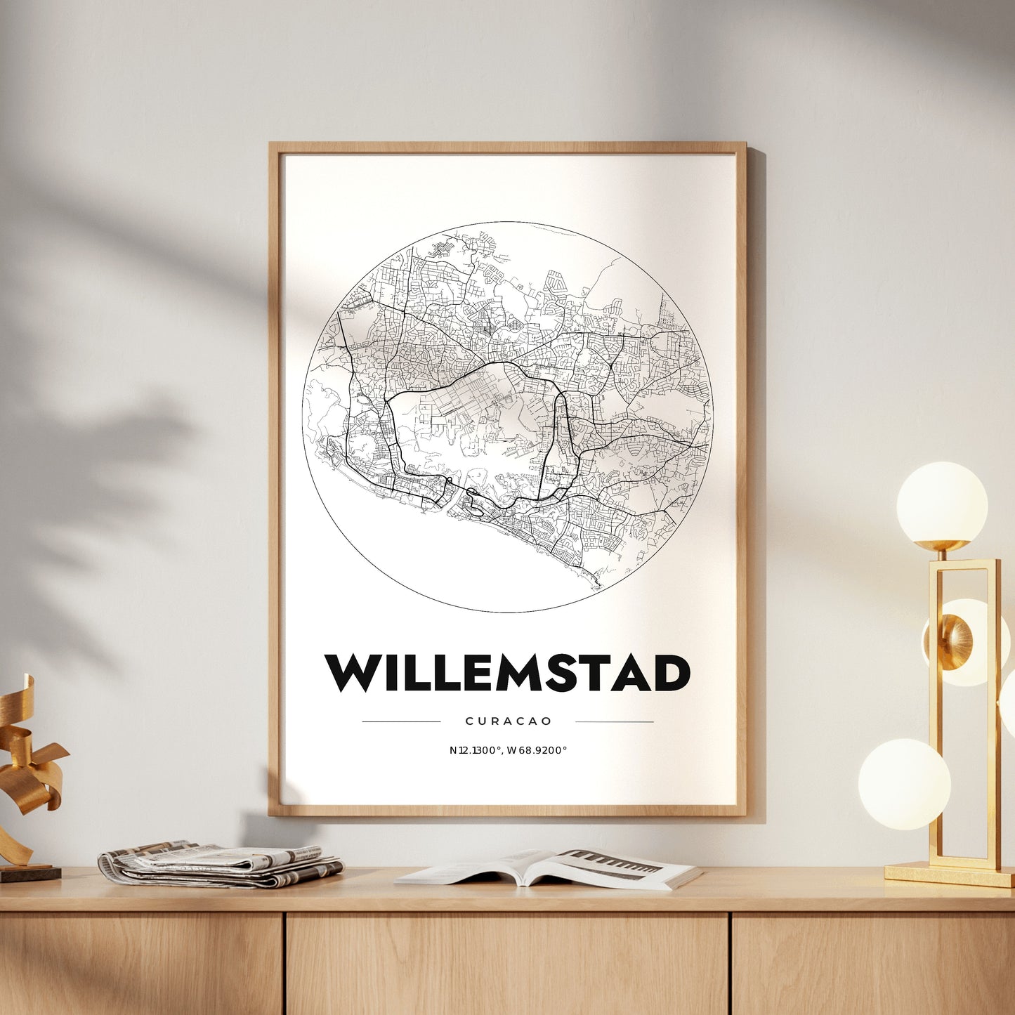 Willemstad Spot Map Poster
