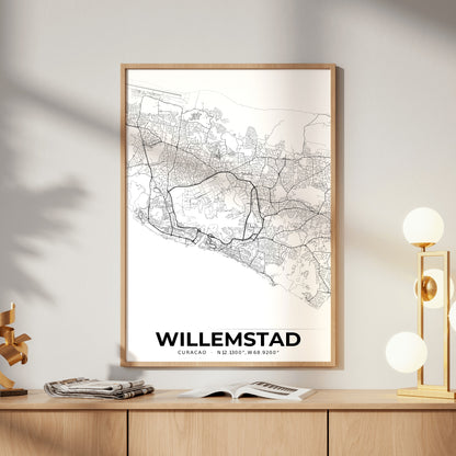 Willemstad Elegant Map Poster