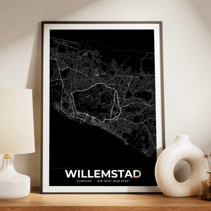 Willemstad Elegant Map Poster