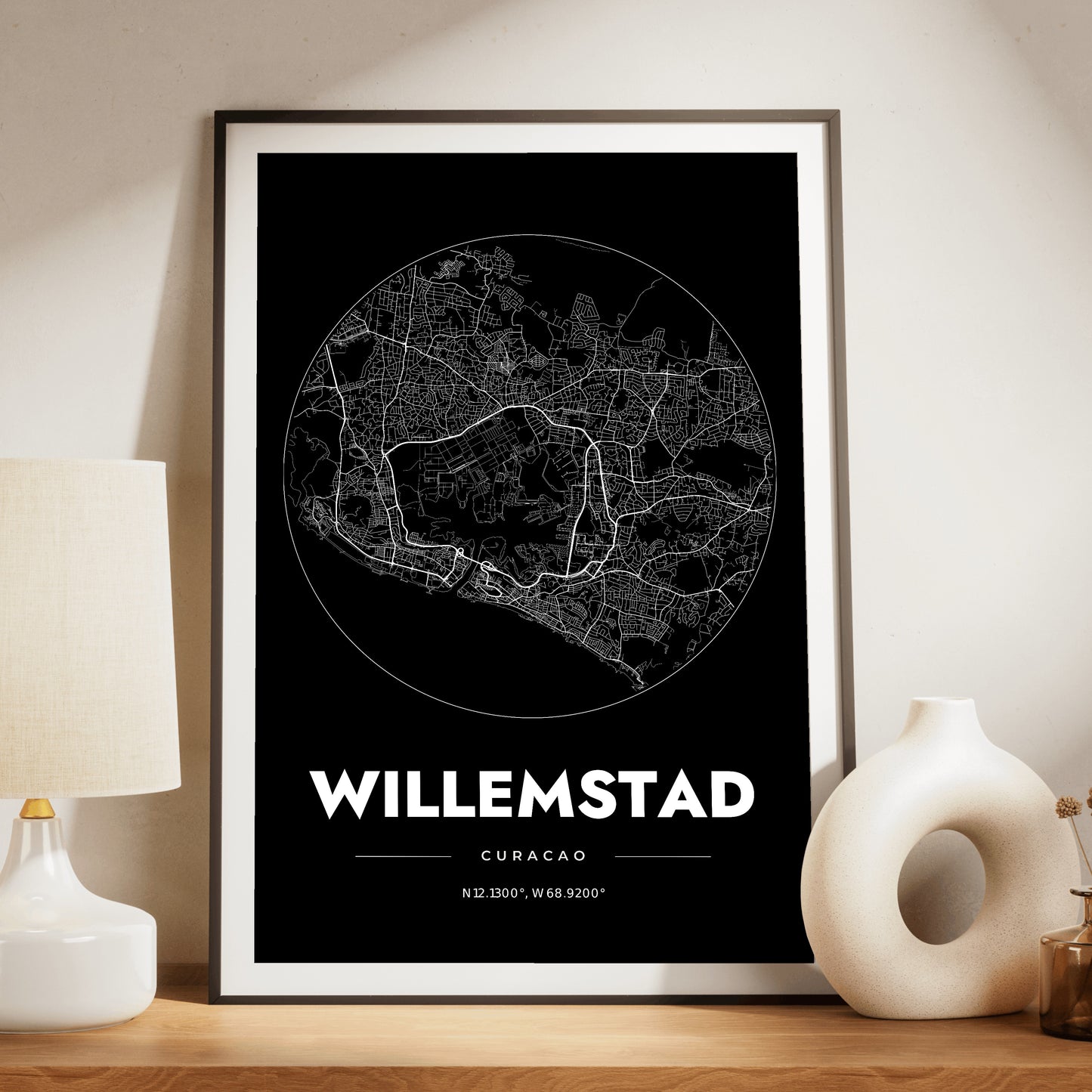 Willemstad Spot Map Poster