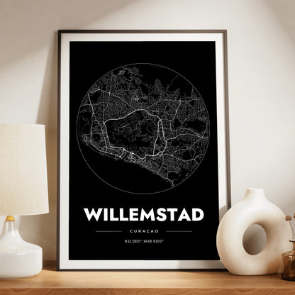 Willemstad Spot Map Poster
