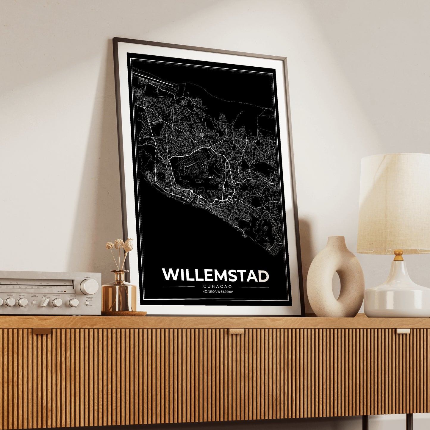 Willemstad Modern Map Poster