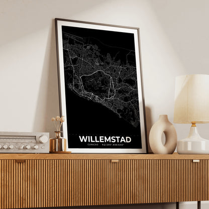 Willemstad Elegant Map Poster