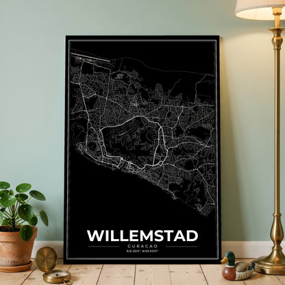 Willemstad Modern Map Poster