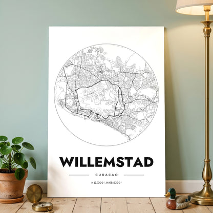 Willemstad Spot Map Poster