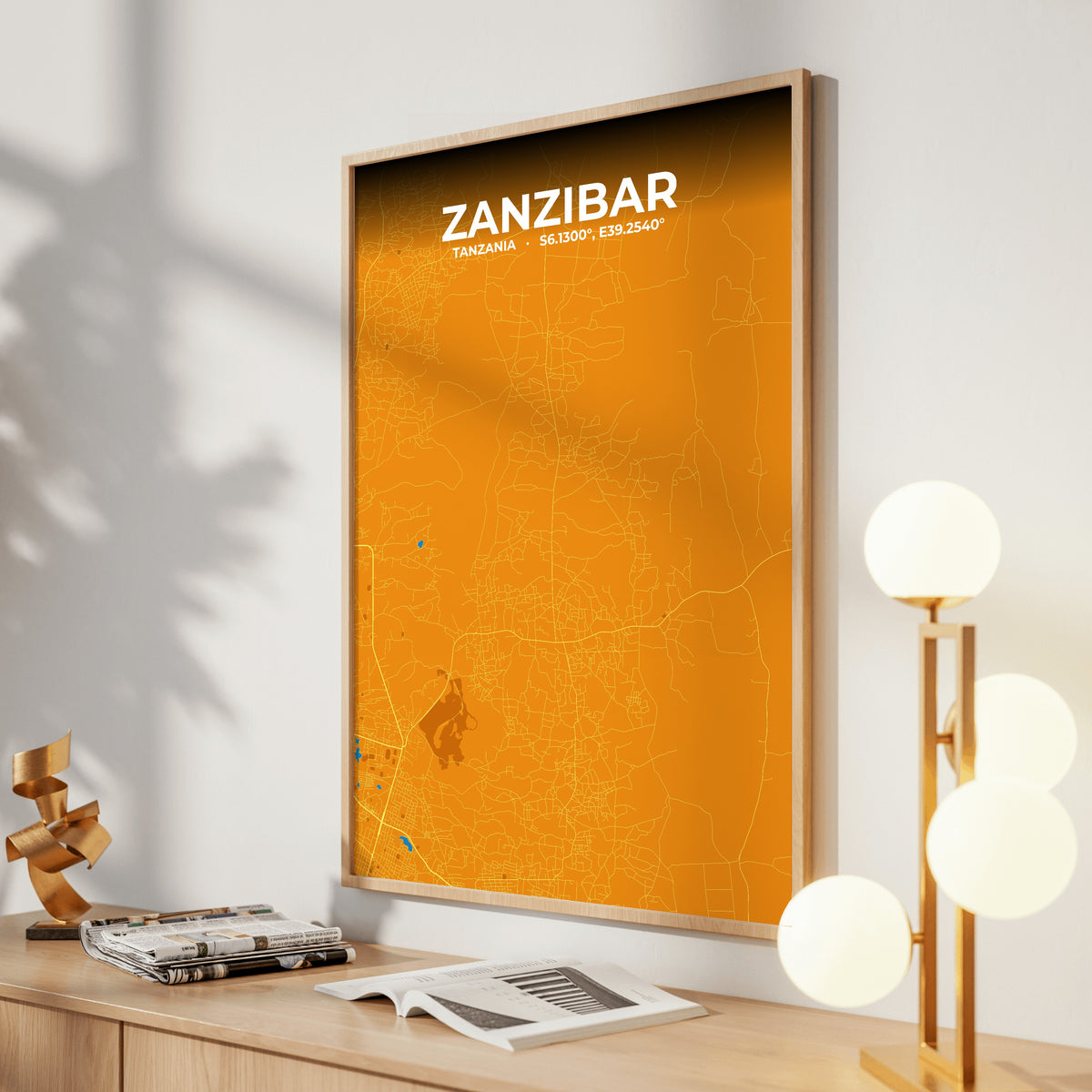 Zanzibar Scorch Map Poster