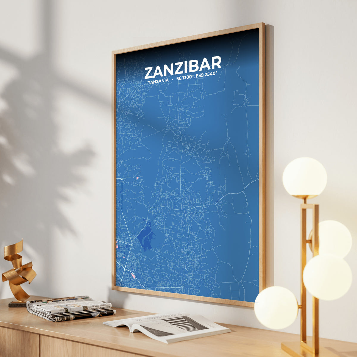 Zanzibar Candy Map Poster