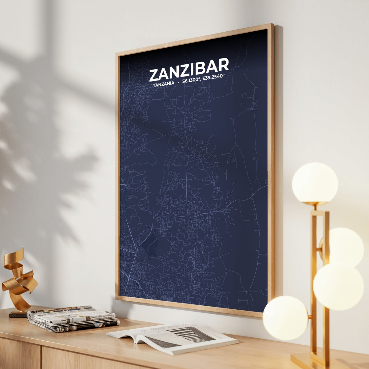 Zanzibar Tide Map Poster