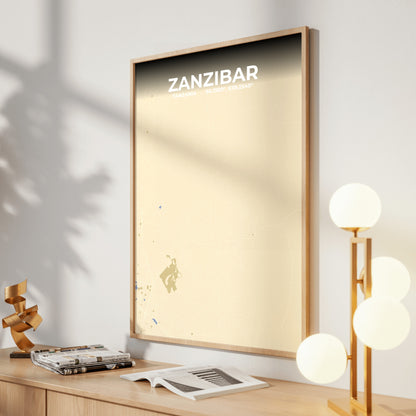 Zanzibar Barn Map Poster