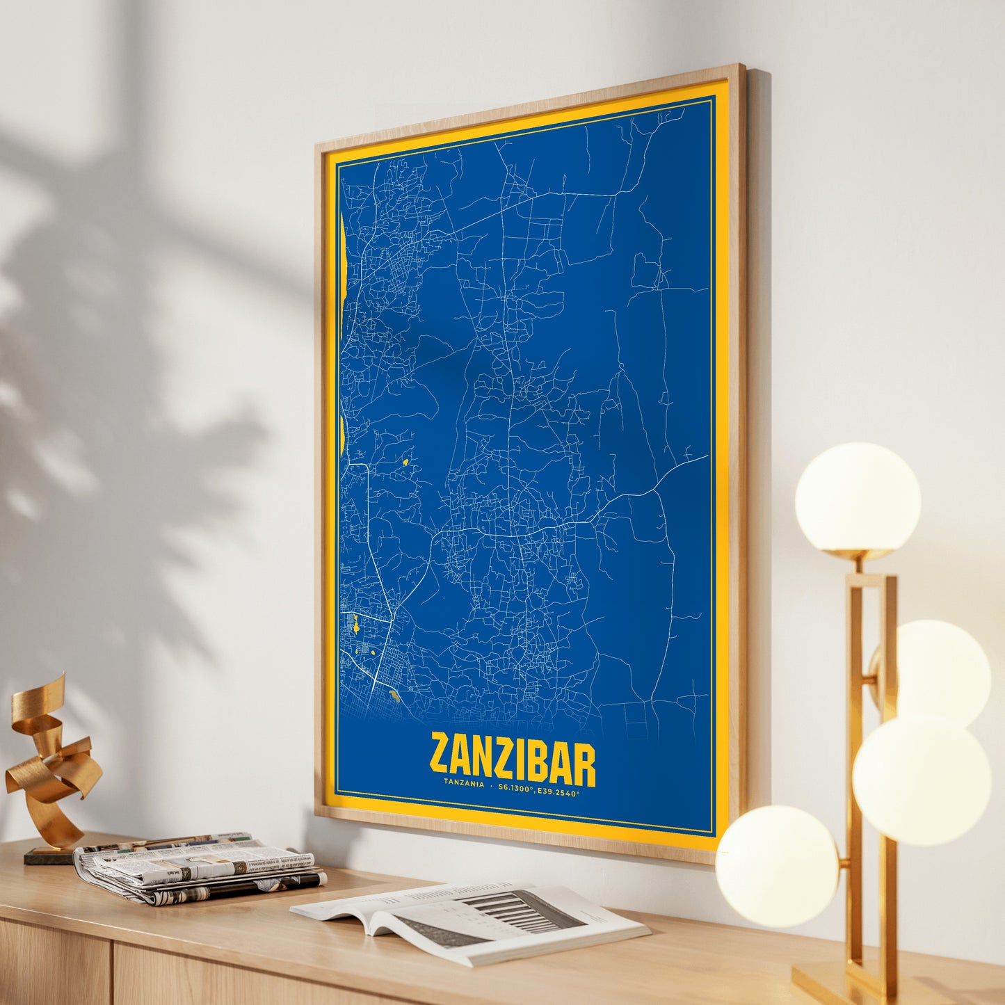 Zanzibar Blockbuster Map Poster