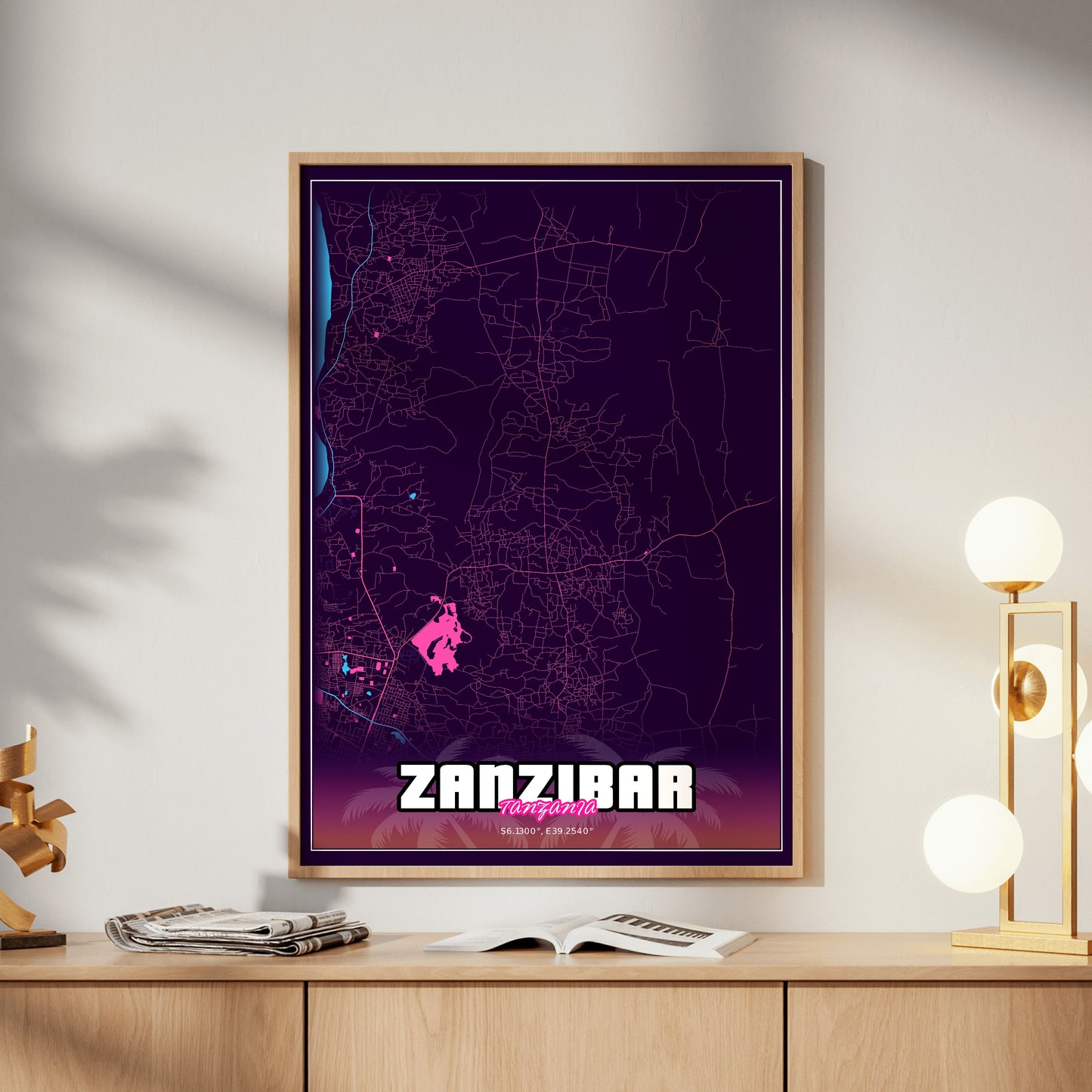 Zanzibar GTA Map Poster