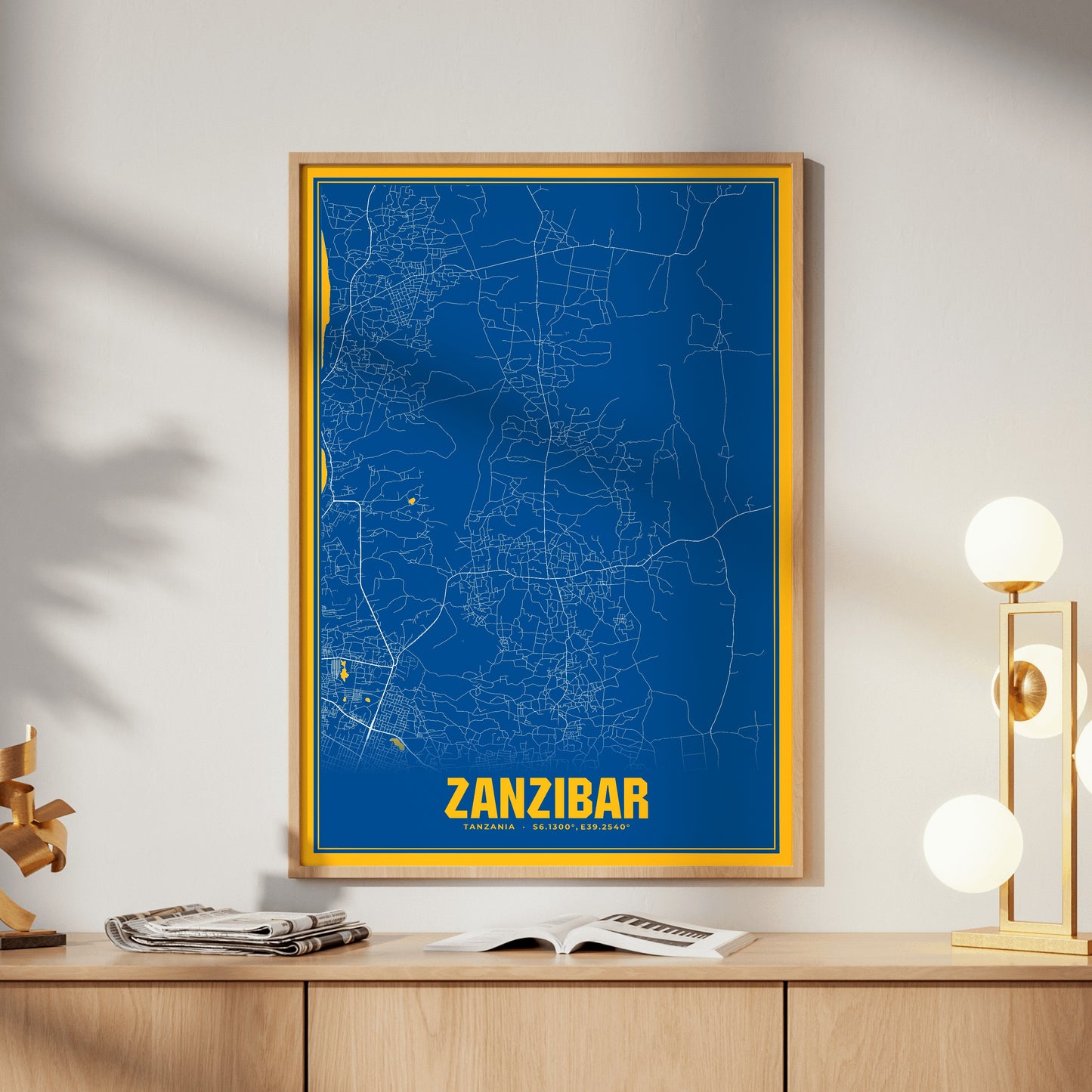 Zanzibar Blockbuster Map Poster