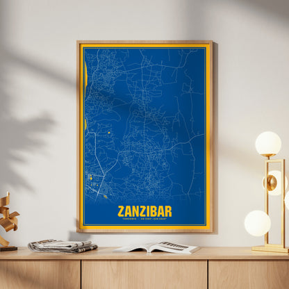 Zanzibar Blockbuster Map Poster