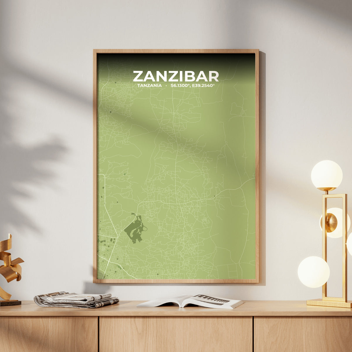 Zanzibar Grove Map Poster