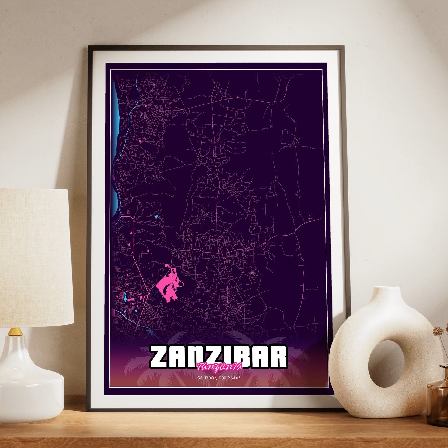 Zanzibar GTA Map Poster