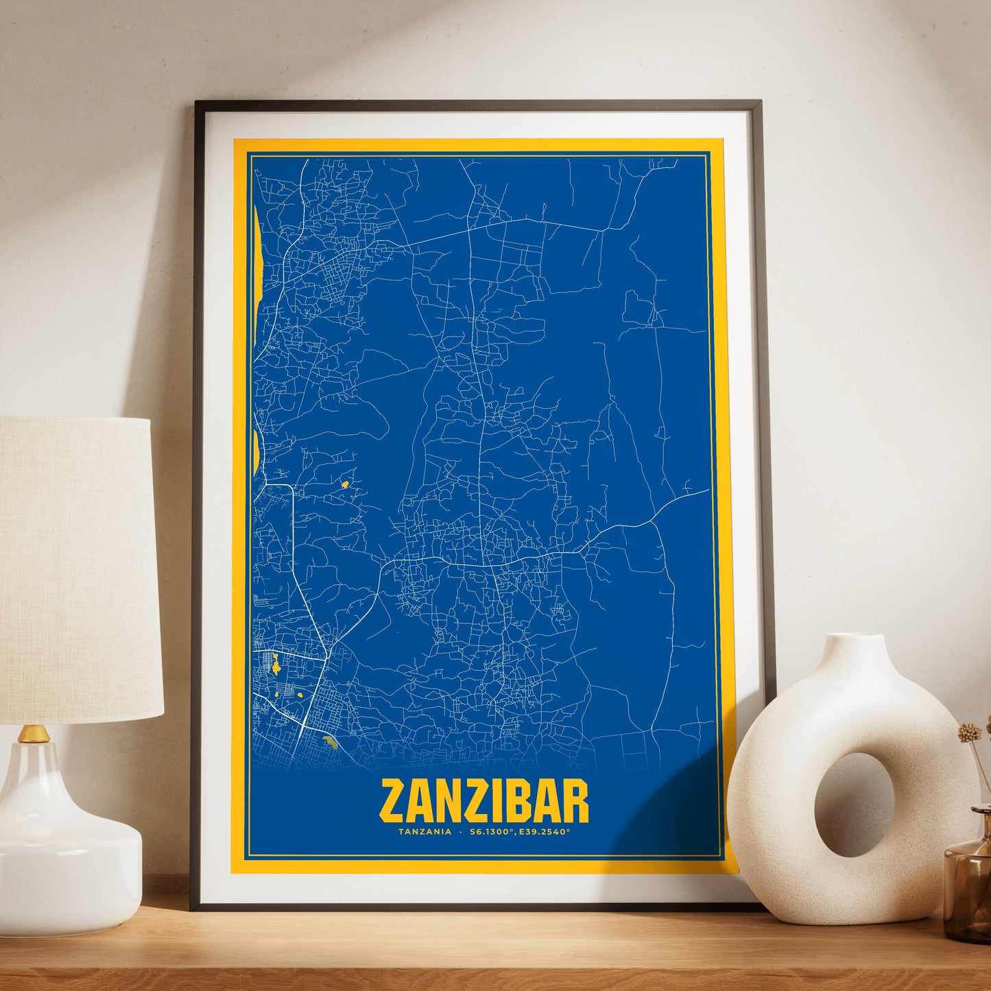 Zanzibar Blockbuster Map Poster