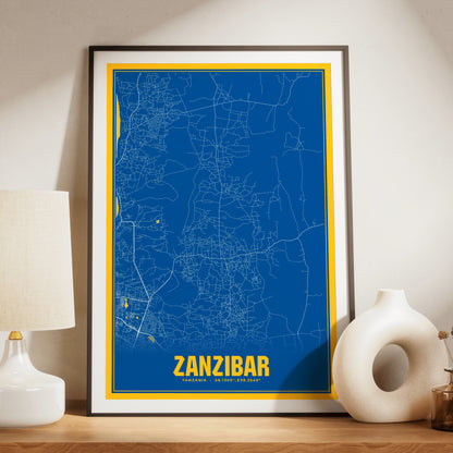 Zanzibar Blockbuster Map Poster