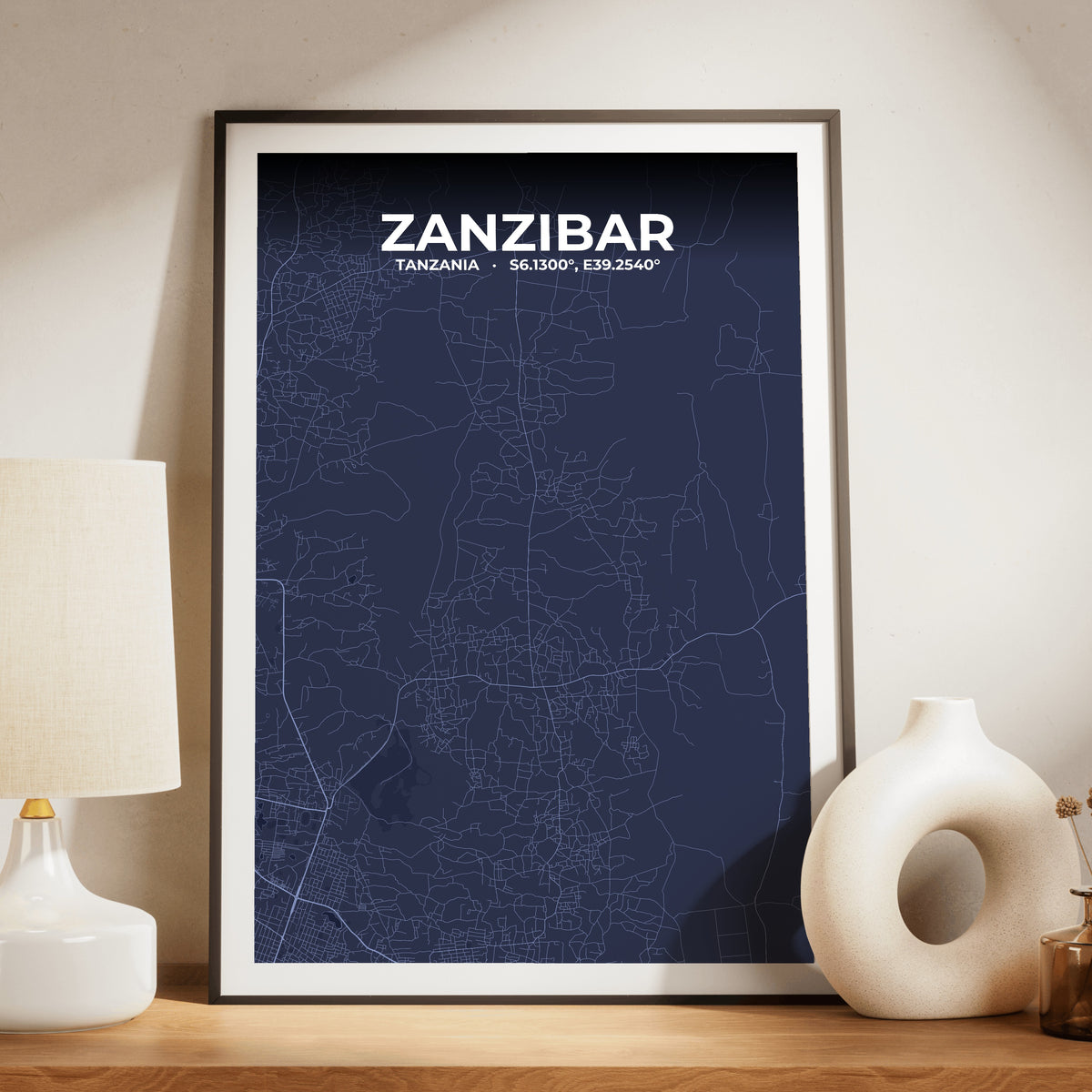 Zanzibar Tide Map Poster