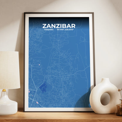 Zanzibar Candy Map Poster