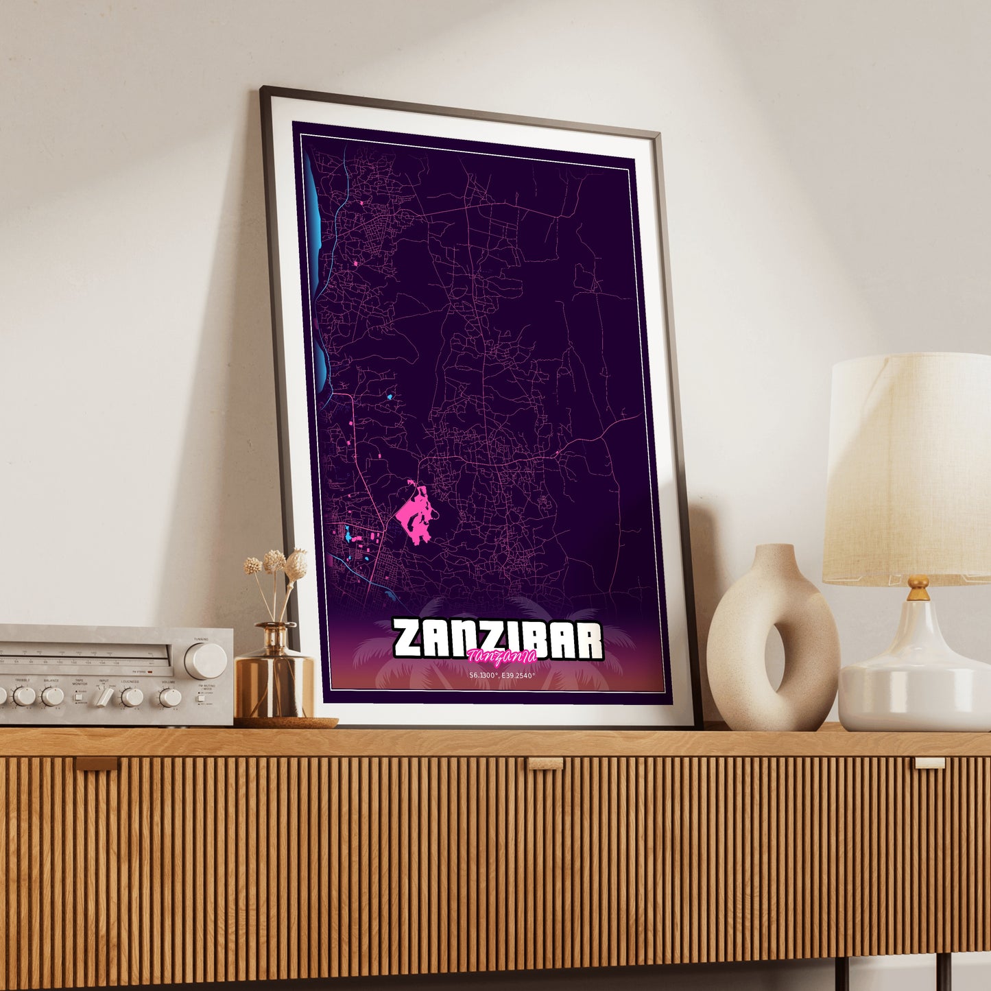 Zanzibar GTA Map Poster