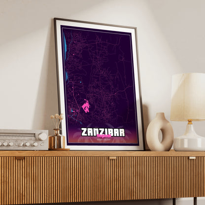 Zanzibar GTA Map Poster