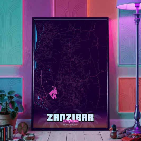Zanzibar GTA Map Poster